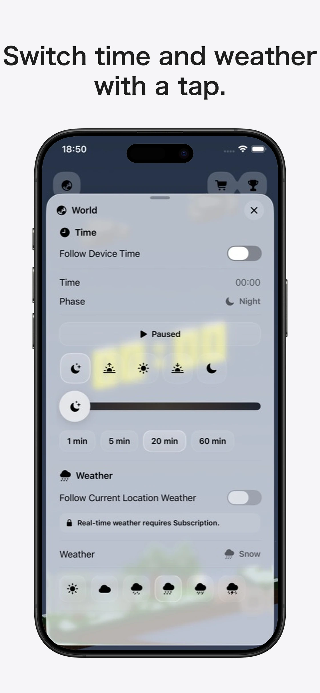 Tokiora: Changing the time and weather of a world